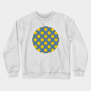 Lunares Amarillos Fondo Azul Estilo Flamenco Crewneck Sweatshirt